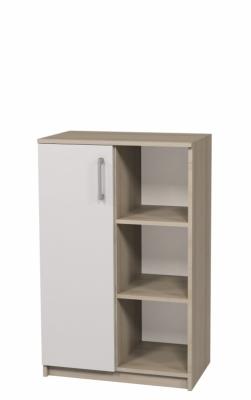 Шафа низька напівзакрита з одними дверцятами (ліва) та трьома полицями, 702х405х1105 мм, АНШАР ГРУП (7701 L)